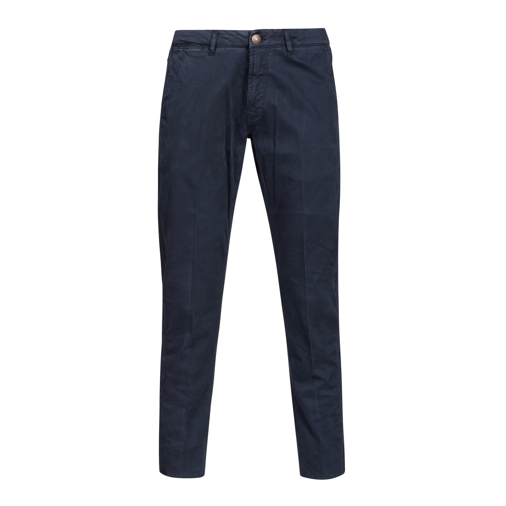 FRADI Men's Navy Blue Dress Pants - Slim Fit Comfortable Office & Business Casual Trousers for Work, Travel & Formal Events