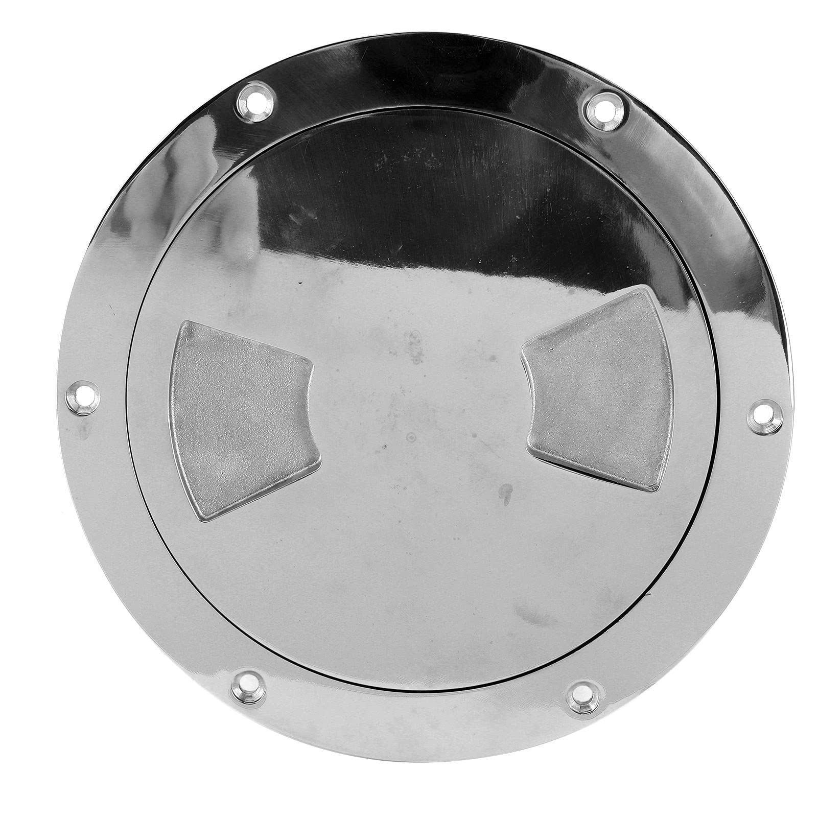 6 Inch Stainless Steel Marine Deck Plate Hatch Cover with Key - Waterproof Boat Inspection Accessory for Yacht, Sailboat & Ship Maintenance | Durable Marine Hardware for Engine Room & Storage Access