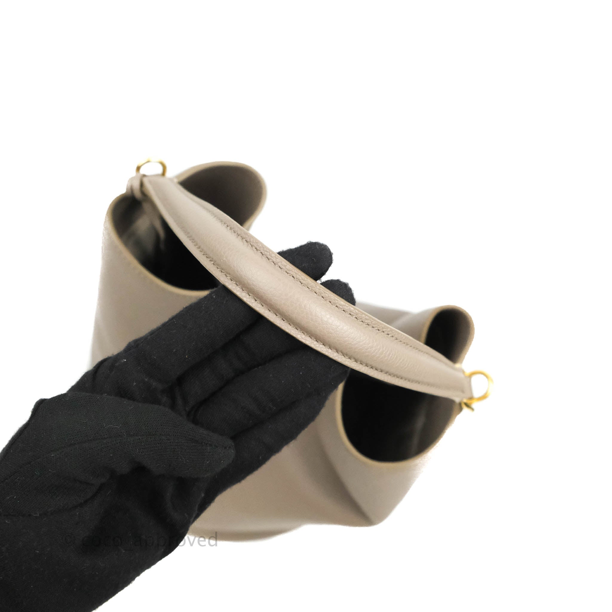 Celine Bucket 16 Handbag in Soft Grained Calfskin with Pebble Gold Hardware - Perfect for Everyday Use, Work, and Travel