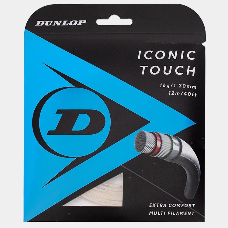 Dunlop Iconic Touch Tennis String | High-Performance Synthetic Gut for Power & Control | Perfect for Competitive Play & Recreational Tennis