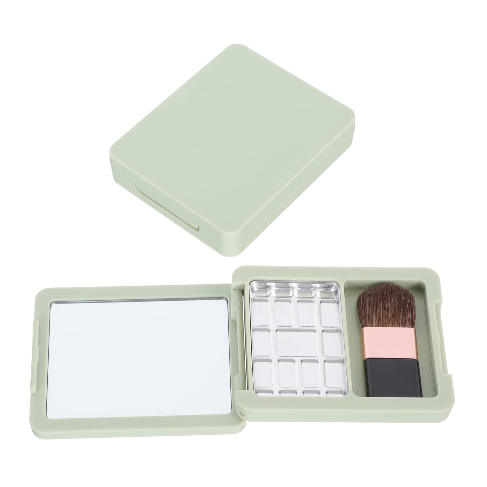 Lurrose 2-Pack Refillable Blush & Eyeshadow Palette - Empty Pressed Powder Case with Rubber Seal for Makeup Artists & Travel | DIY Cosmetic Kit, Highlighter & Blusher Storage Solution