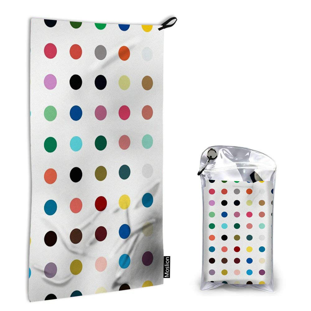 Moslion Quick Dry Hand Towel - Colorful Polka Dot Bath & Kitchen Towel Set (15x31 Inch) | Super Absorbent, Soft & Decorative for Bathroom, Kitchen, Gym & Travel