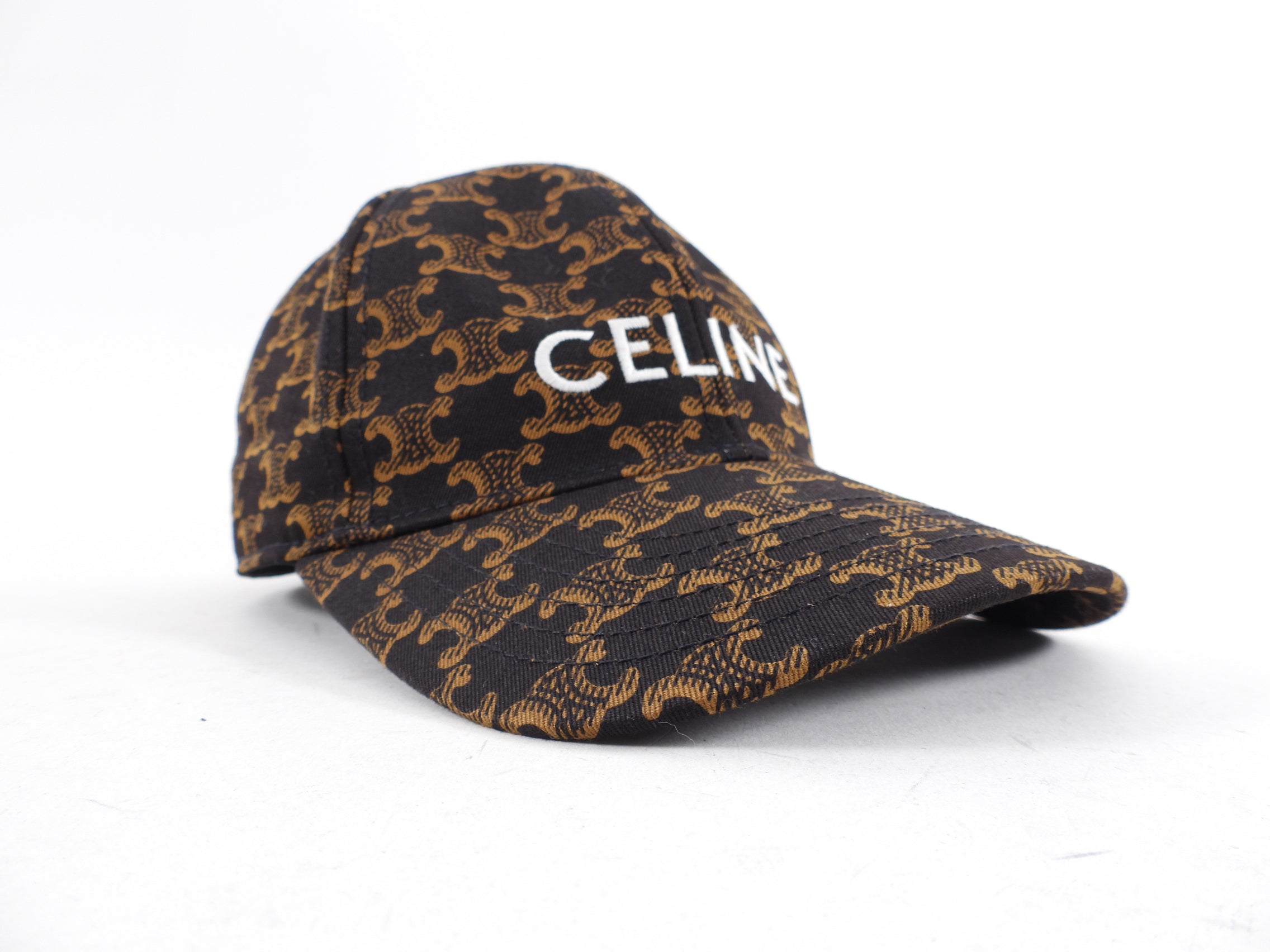 Celine Triomphe Black & Brown Logo Baseball Cap - Luxury Designer Hat for Women & Men | Perfect for Streetwear, Travel & Fashion Outfits