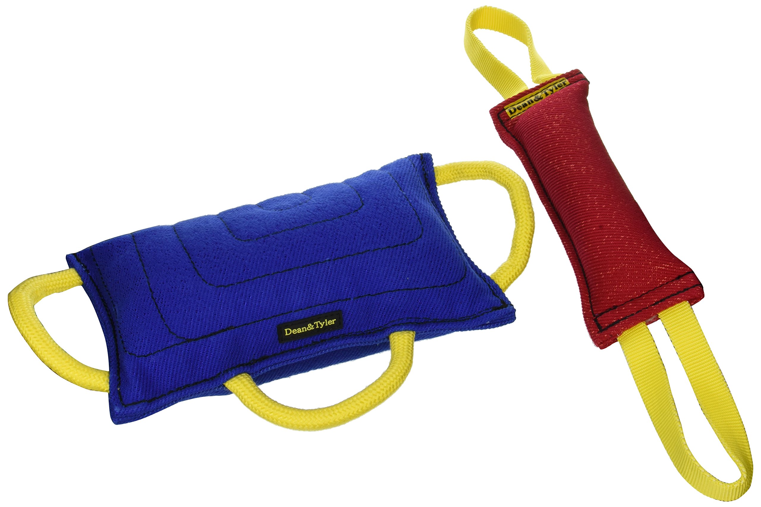 Dean & Tyler Premium Dog Tug Toys Bundle - 1 Bite Pillow & 1 Medium Tug (12x4 Inch) in French Linen - Durable Chew Toys for Aggressive Chewers - Perfect for Training, Playtime & Bonding with Your Dog