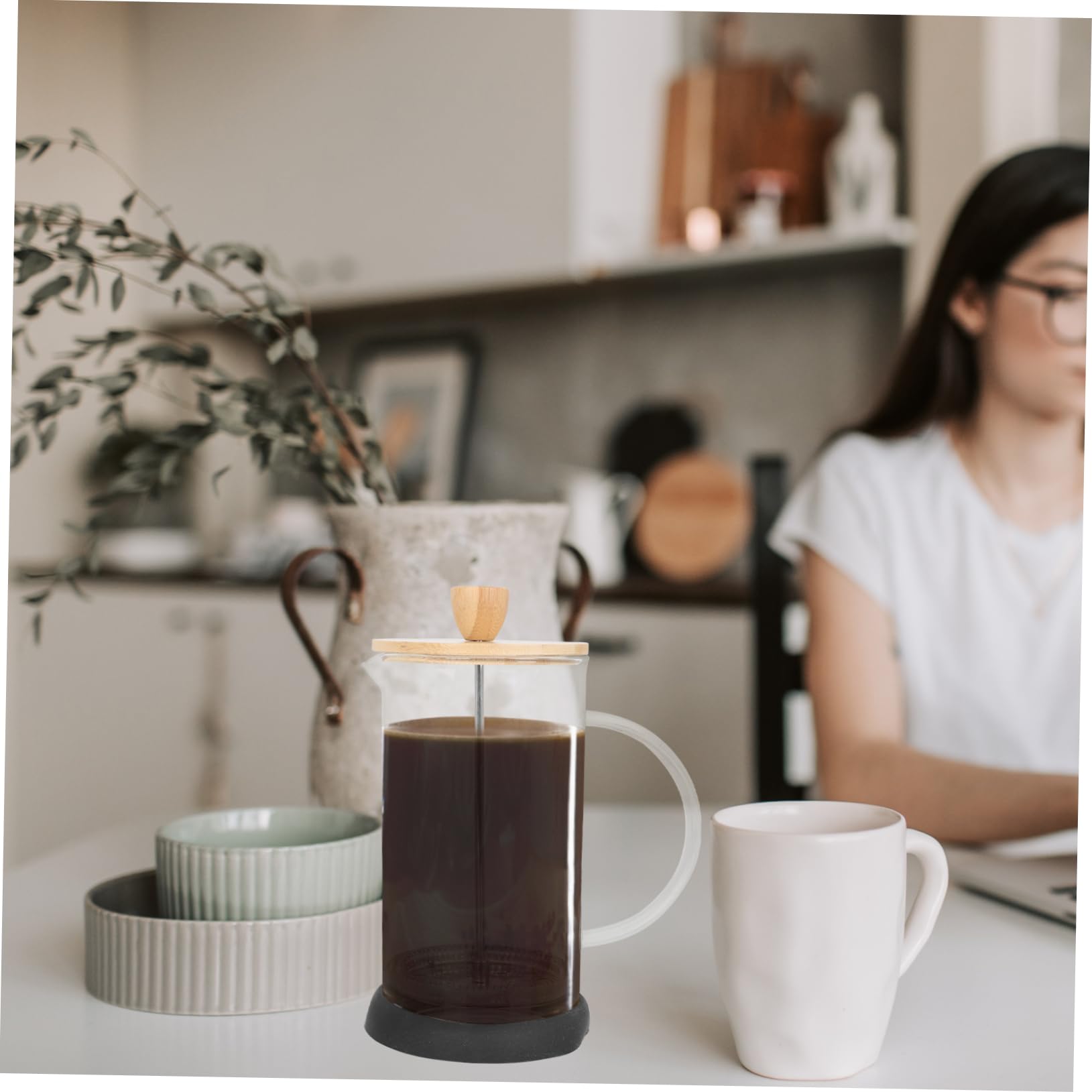 Premium Manual Coffee Milk Frother - Durable Stainless Steel Coffee Pot for Espresso, Cappuccino & Latte - Perfect for Home, Hotel & Restaurant Use