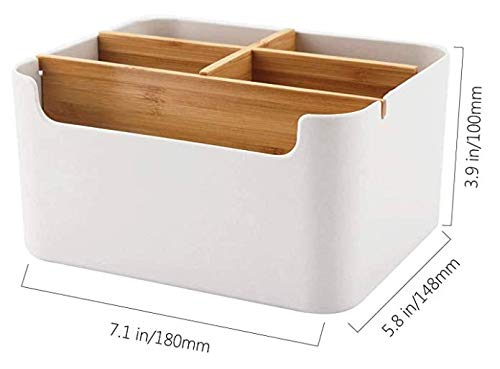Multi-Purpose Organizer & Storage Box - Remote Control Holder, Makeup Organizer, Desk & Bathroom Caddy for Home & Office - Perfect for Desk Storage, Phone Holder, Pen & Pencil Organization - Ideal for Bedroom, Office, Bathroom & Living Room Organization