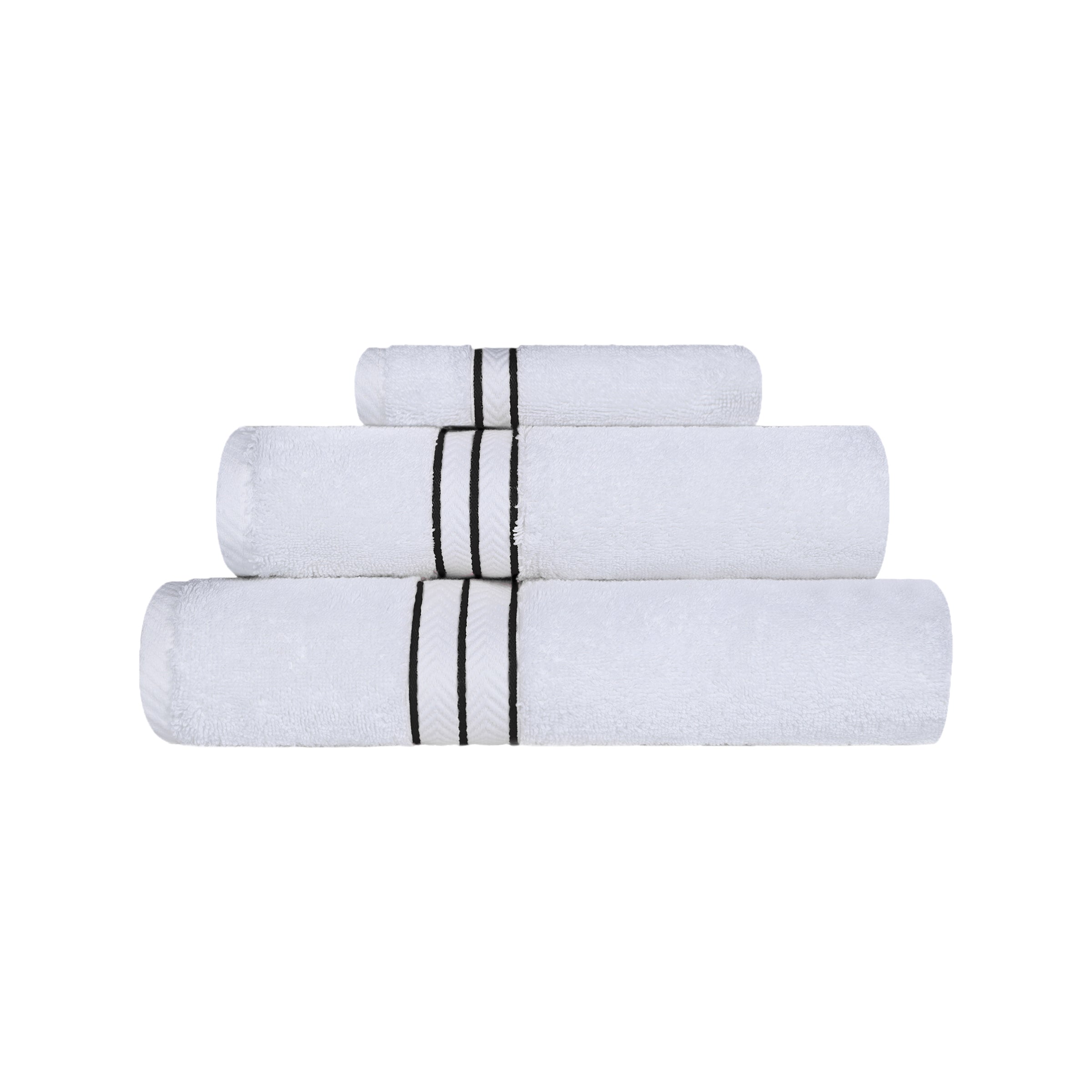 Premium Turkish Cotton Ultra Plush 3-Piece Bath Towel Set - Super Absorbent, Soft & Luxurious for Spa, Bathroom, and Beach Use
