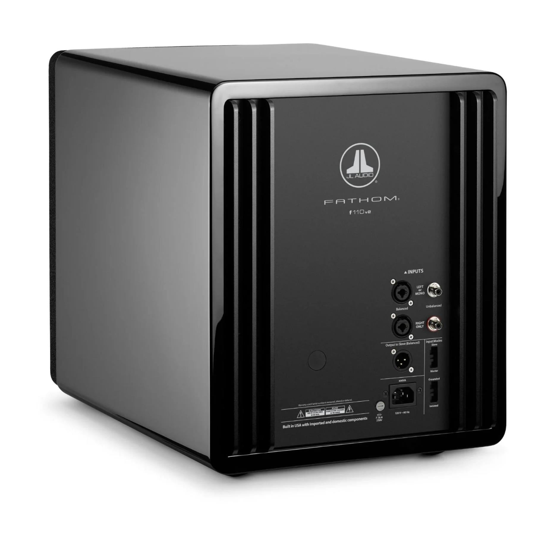 JL Audio Fathom f110v2 GLOSS 10-Inch Powered Subwoofer - High-Performance Home Theater & Car Audio Bass System for Movies, Music & Gaming