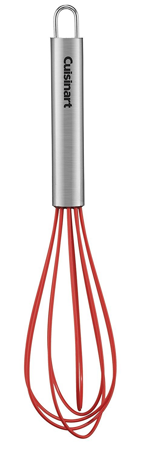 Cuisinart 10-Inch Red Silicone Whisk - Heat-Resistant Kitchen Utensil for Baking, Mixing & Cooking - Perfect for Eggs, Sauces & Batter
