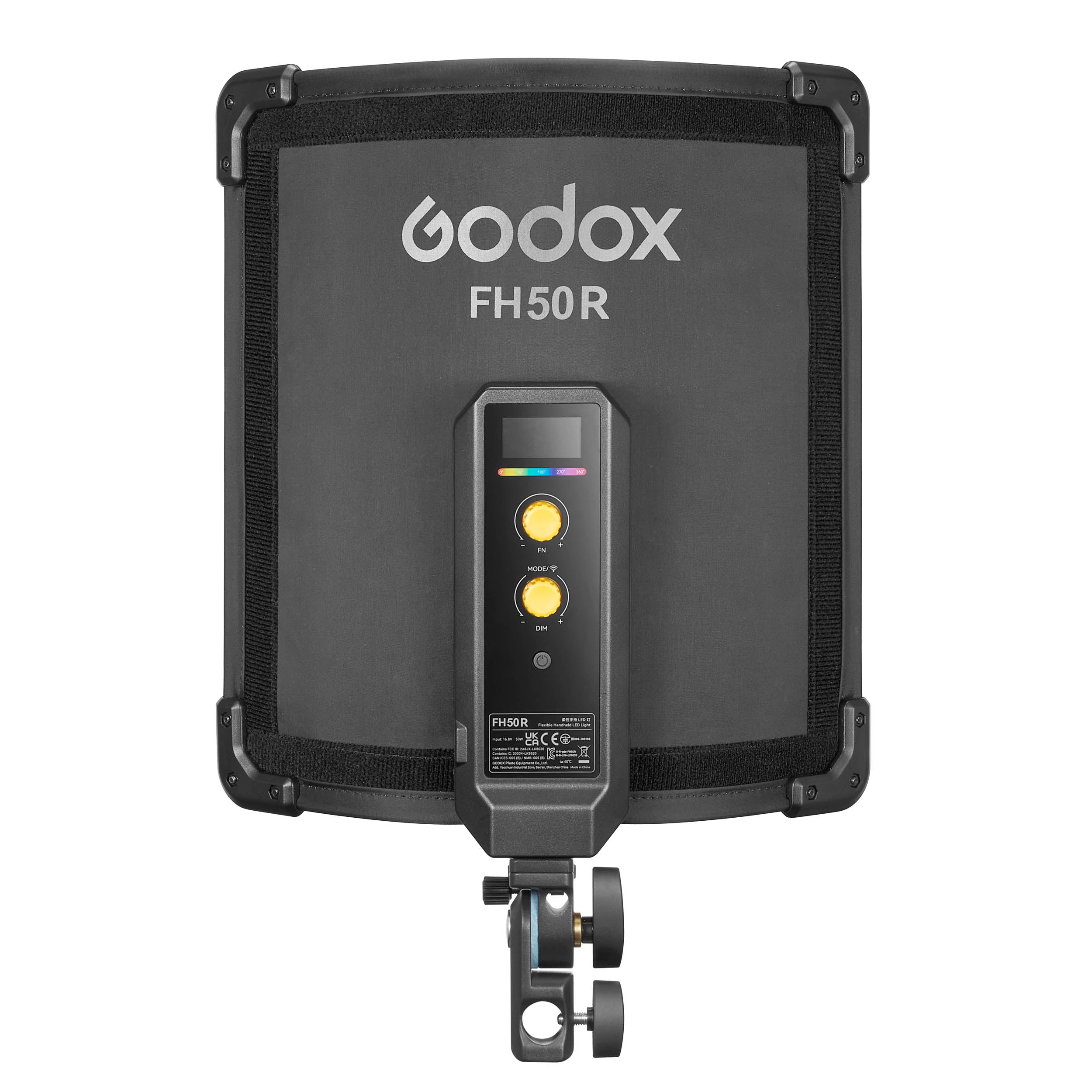 Godox FH50R 1x1 Foot RGB LED Light Panel with Battery Power & Softbox Kit - Perfect for YouTube Videos, Photography, and Studio Lighting