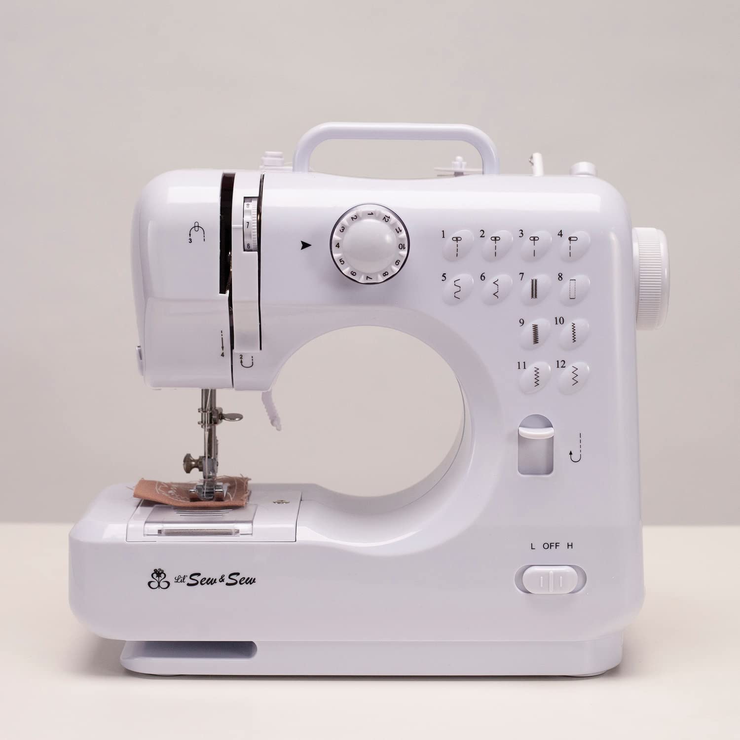 Michley LSS-505+ 12-Stitch Compact Sewing Machine for Beginners - White Portable Desktop Sewing Machine for Quilting, Mending & DIY Crafts