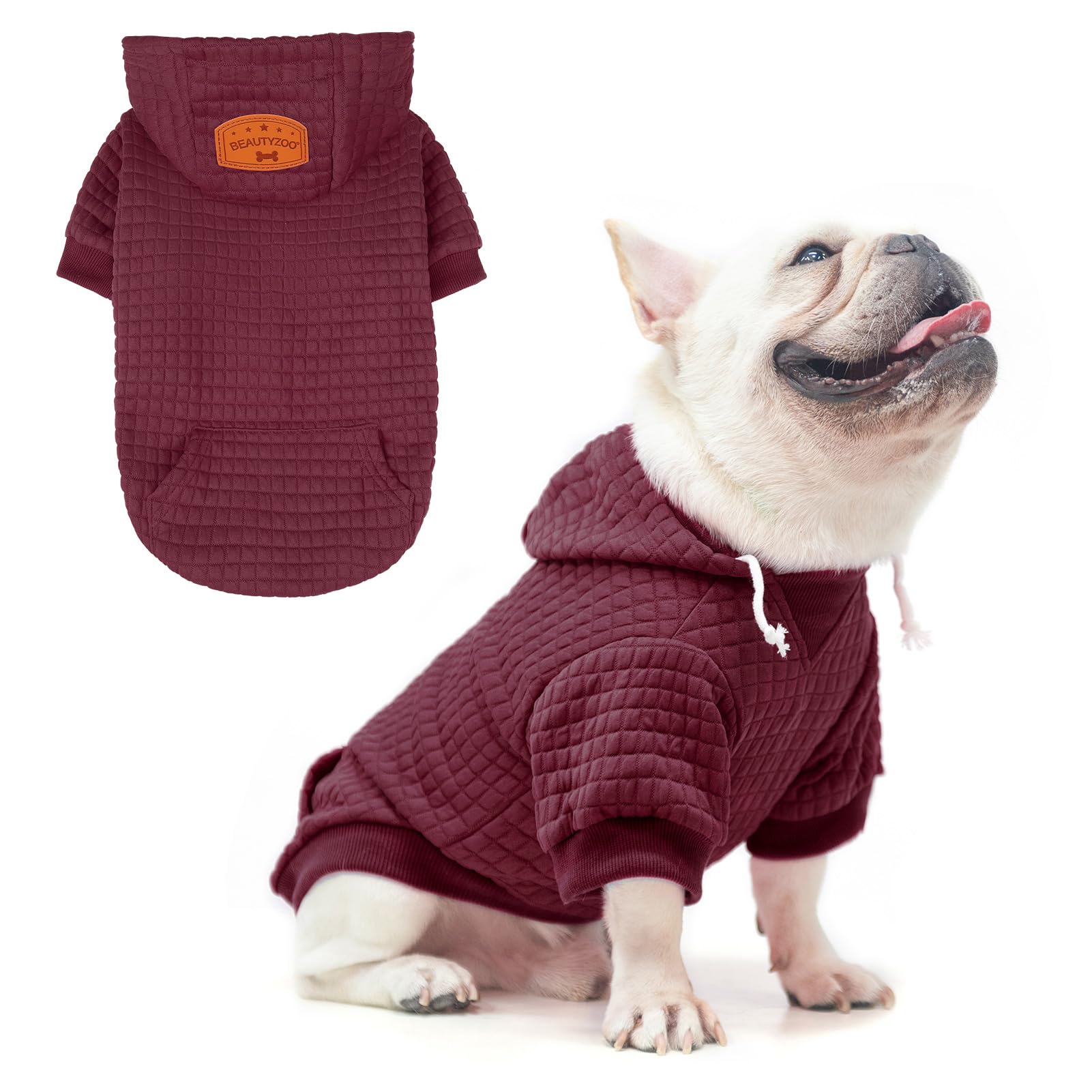 BEAUTYZOO Dog Hoodie for Small Medium Large Dogs - Warm Winter Fall Dog Sweater with Pocket for Puppies, Bulldogs, Pitbulls & Cats - Cozy Pet Clothing for Boys & Girls (Ideal for Outdoor Walks & Indoor Comfort)