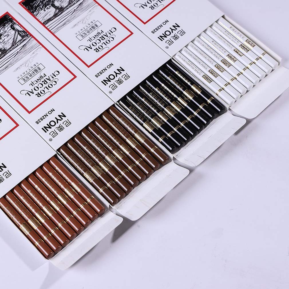 YYMIYU Brown Charcoal Sketch Drawing Pens - 2 Pack Highlighters for Artists, Students & Note Taking - Perfect for Sketching, Shading & Art Projects