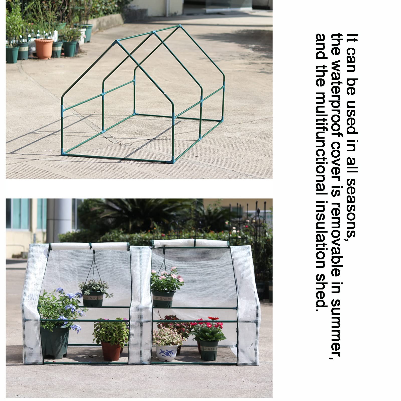 Premium Plastic Greenhouse for Garden - UV Protection & Waterproof PE Cover, Portable Mini Greenhouse (120x60x60cm) - Ideal for Seedlings, Plant Protection & Outdoor Gardening