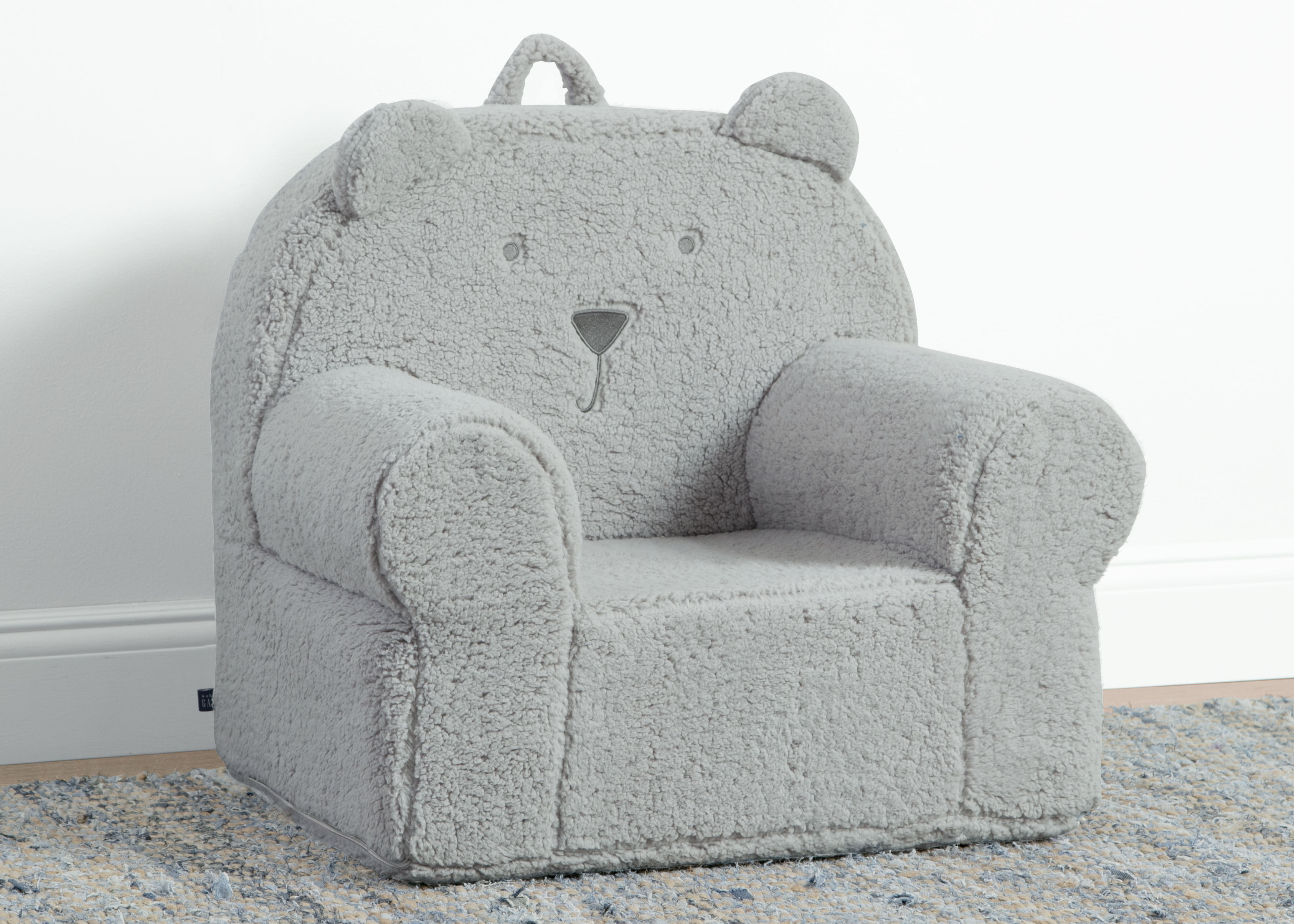 Cozy BabyGap Sherpa Bear Chair - Soft Plush Kids Armchair for Nursery, Bedroom & Playroom - Perfect for Reading, Relaxing & Playtime