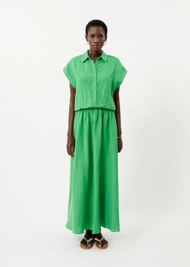 Kristina Skirt - Women's Flowy Midi Skirt in Emerald Green | Elegant A-Line Design for Casual, Office & Party Wear | Perfect for Spring & Summer Outfits
