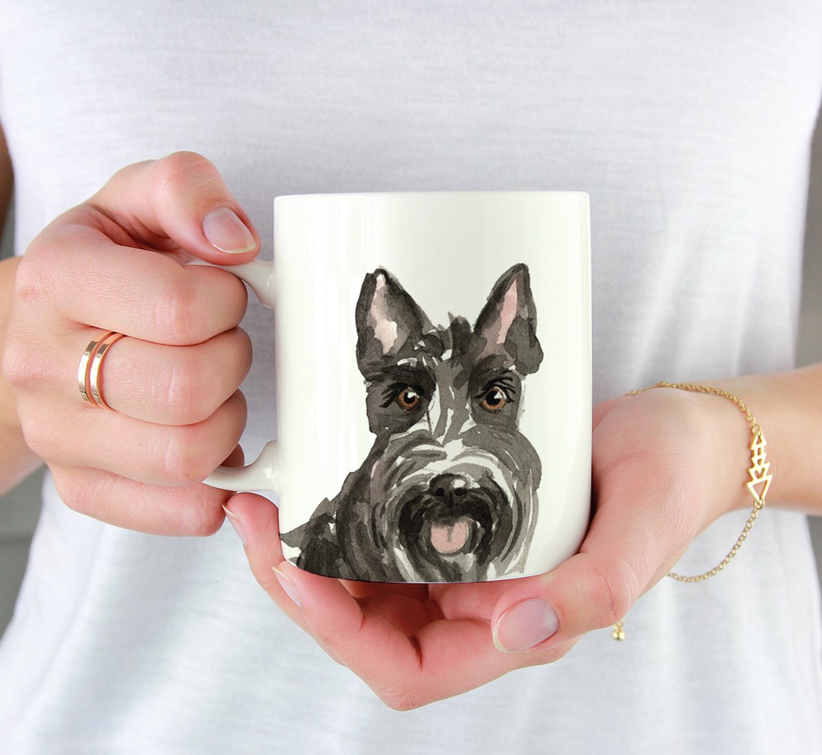 Andaz Press 11oz Scottish Terrier Dog Coffee Mug - Ceramic Pet Lover Gift for Women, Men, Family - Perfect for Birthday, Christmas, Housewarming - Ideal for Tea, Coffee, Hot Chocolate at Home or Office