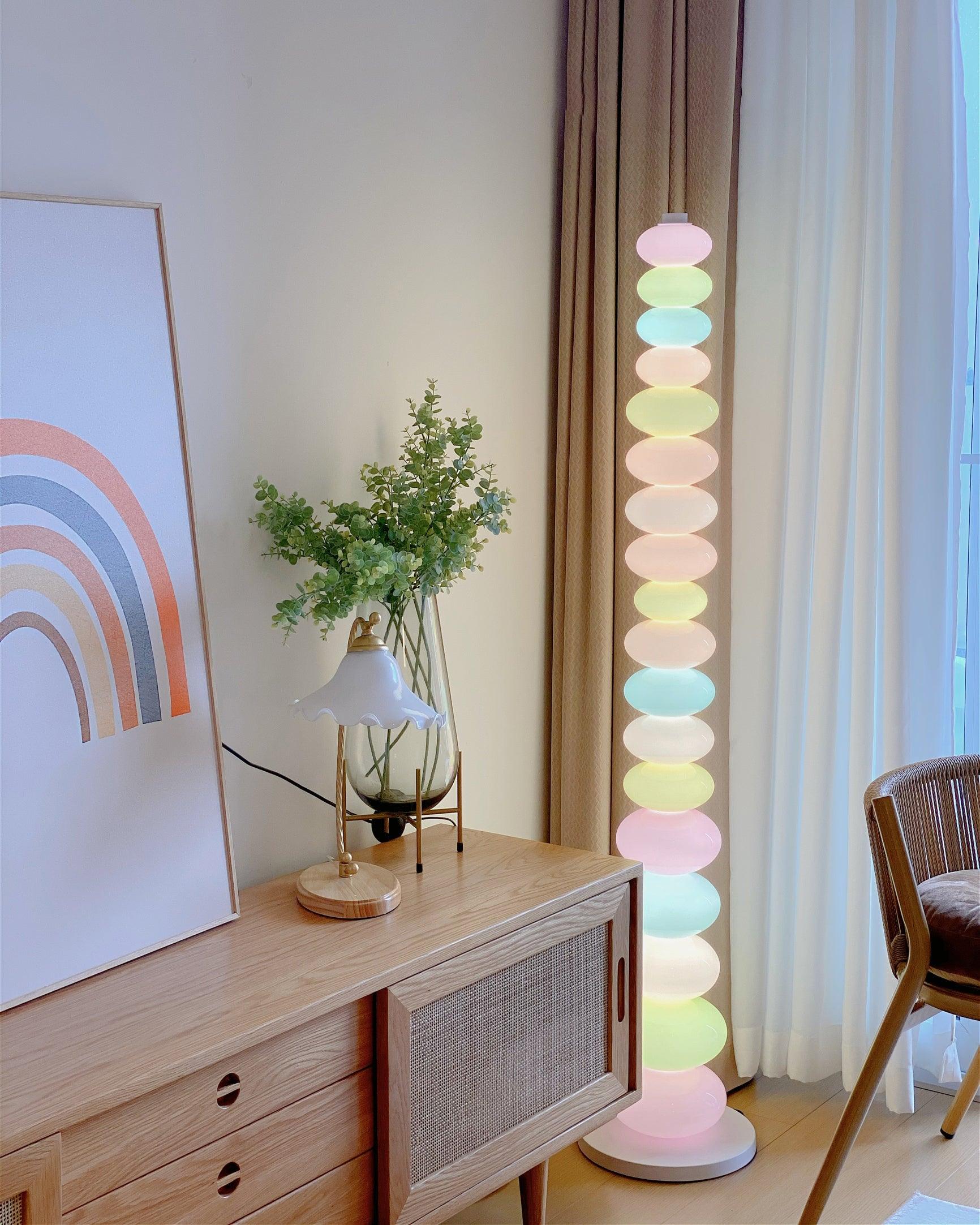 Modern LED Candy Floor Lamp - Adjustable Brightness for Living Room, Bedroom & Office - Stylish Home Decor Lighting for Relaxation & Ambiance