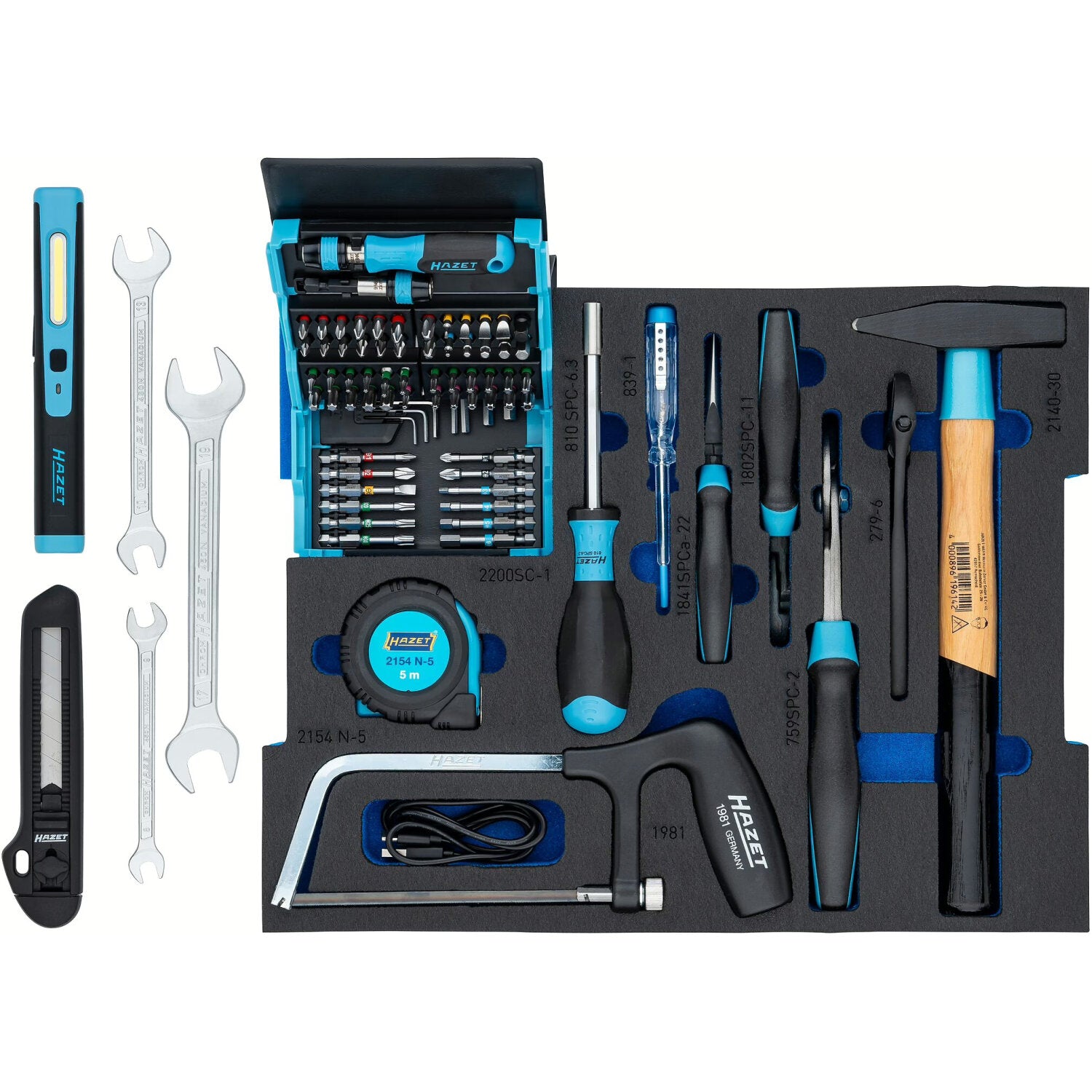 Hazet 190L 136/83 Professional Tool Box with Assortment - Durable Storage for Mechanics, Electricians & DIY Projects