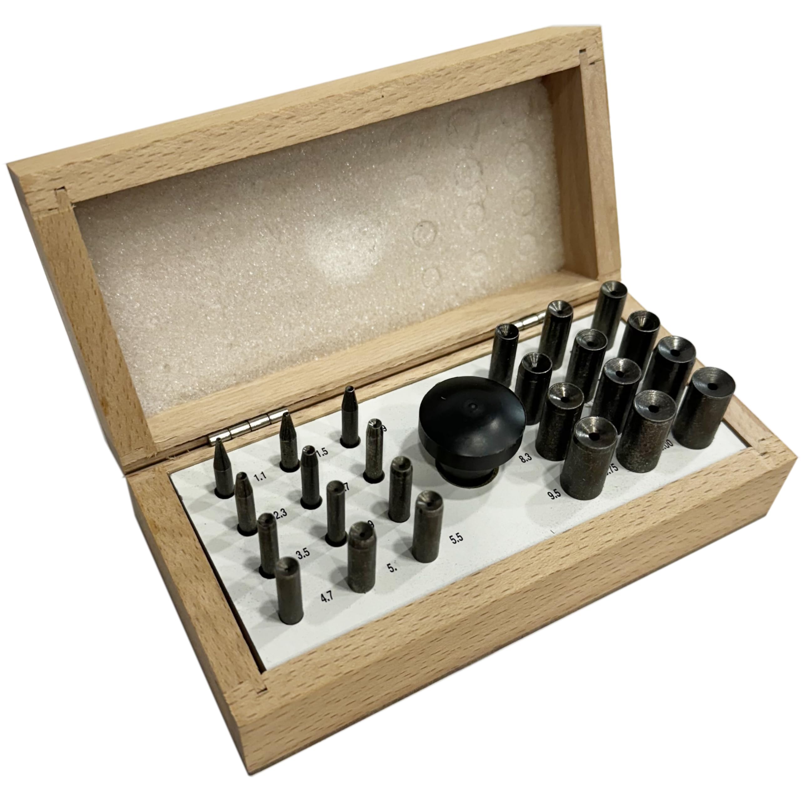 24-Piece Bezel Set for Jewelry Making - Round Punch Stone Setting Ring Tools for Jewelers (520) - Perfect for DIY Jewelry, Gemstone Setting, and Professional Jewelry Repair
