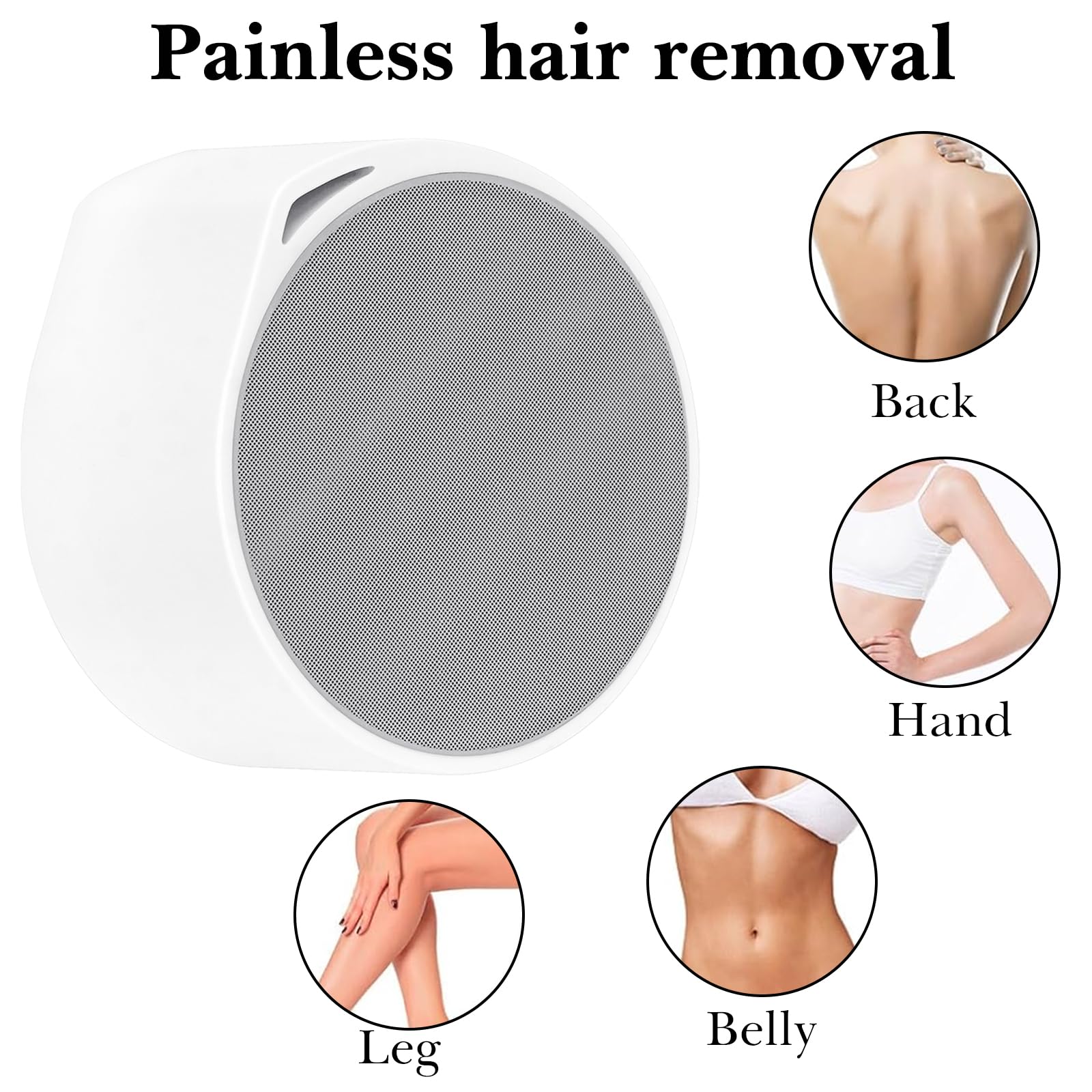 Linkidea Double Sided Crystal Hair Remover - Reusable Nanoglass Exfoliating Body Buffer & Hair Eraser for Women (White) | Smooth Skin & Hair Removal for Legs, Arms & Bikini Area