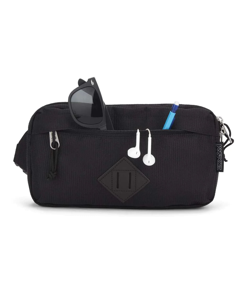 JanSport Waisted Fanny Pack - Adjustable Waist Bag for Men & Women - Water-Resistant Travel Belt Bag for Hiking, Running, Concerts & Outdoor Activities