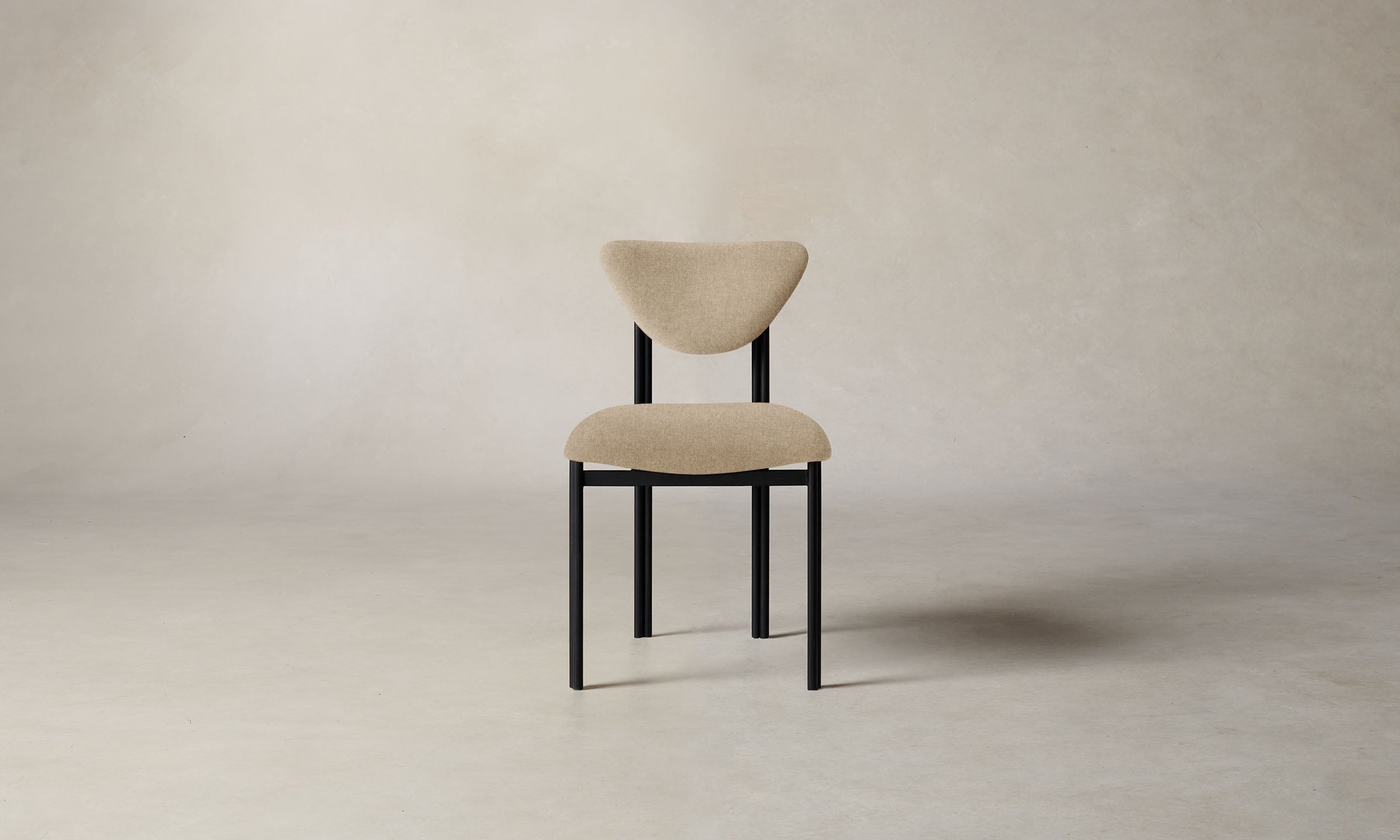 Italian Brushed Wool Fox Cooper Dining Chair - Modern Comfortable Upholstered Seat for Dining Room, Kitchen, and Office - Perfect for Home Decor and Entertaining