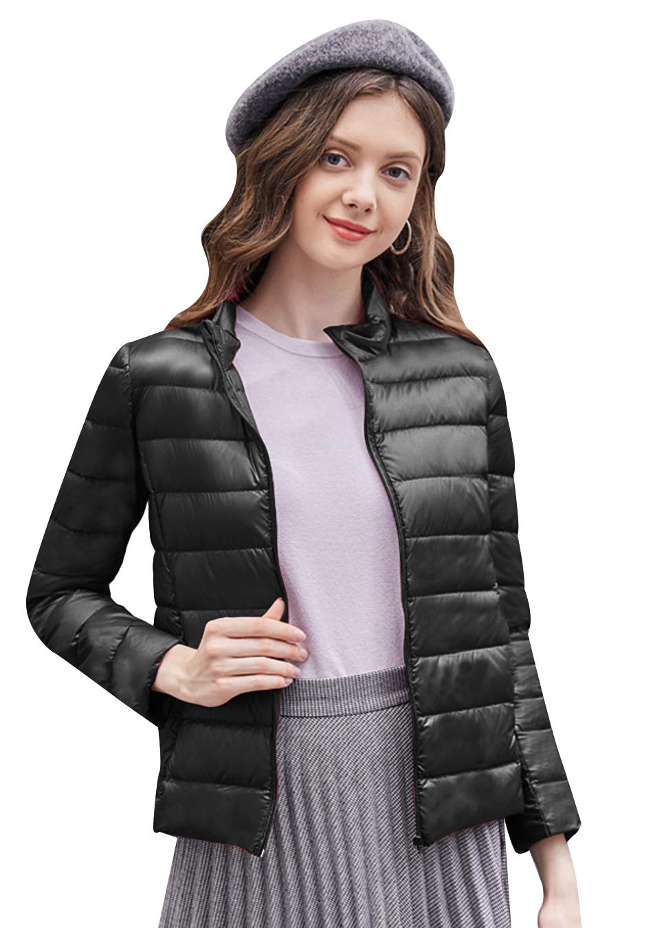 EFOFEI Women's Ultra Lightweight Packable Puffer Down Jacket - Winter Warm Coat for Outdoor Activities, Travel & Daily Wear