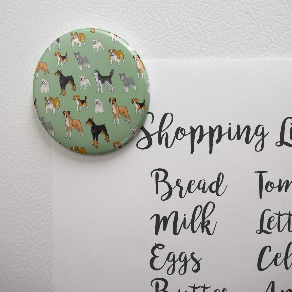 Plenty of Dogs Pattern Kitchen Refrigerator Locker Button Magnets - Fun Decorative Fridge Magnets for Home, Office & Dorm Organization