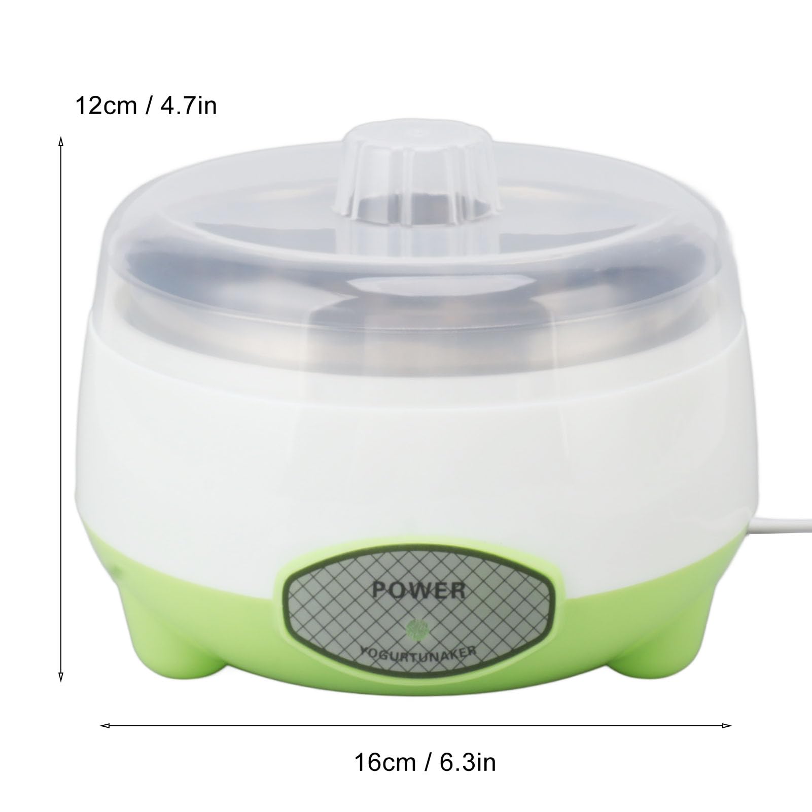 Premium JAQS Yogurt Maker Machine - 15W Even Heating DIY Homemade Yogurt Maker for Family & Kitchen (US Plug 110V) | Perfect for Healthy Breakfast, Snacks & Probiotic Recipes