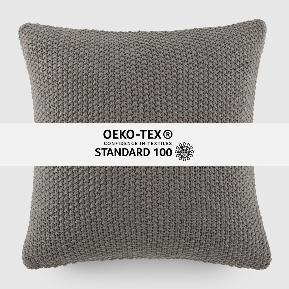 Cozy Seed Stitch Knit Throw Pillow Cover with Insert - Soft Decorative Cushion Cover for Living Room, Bedroom & Sofa - Perfect Home Decor Accent for Cozy Nights and Relaxation