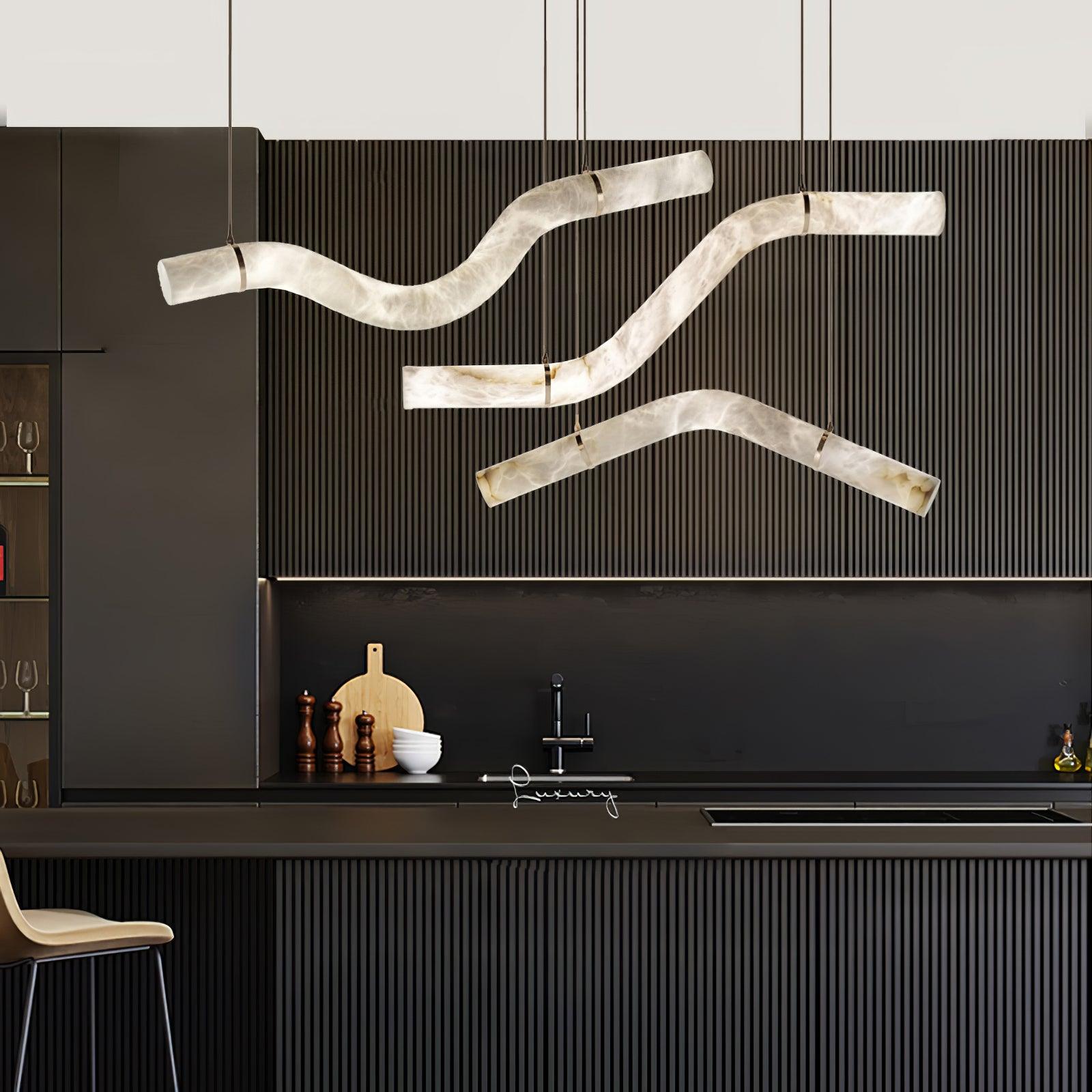 Modern Infinity Pendant Lamp - Adjustable Hanging Chandelier for Dining Room, Kitchen Island & Bedroom Lighting - Dimmable LED Ceiling Light Fixture with Unique Geometric Design