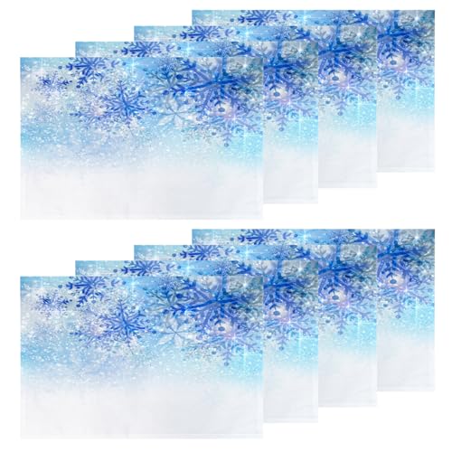 Christmas Snow Snowflakes Blueb