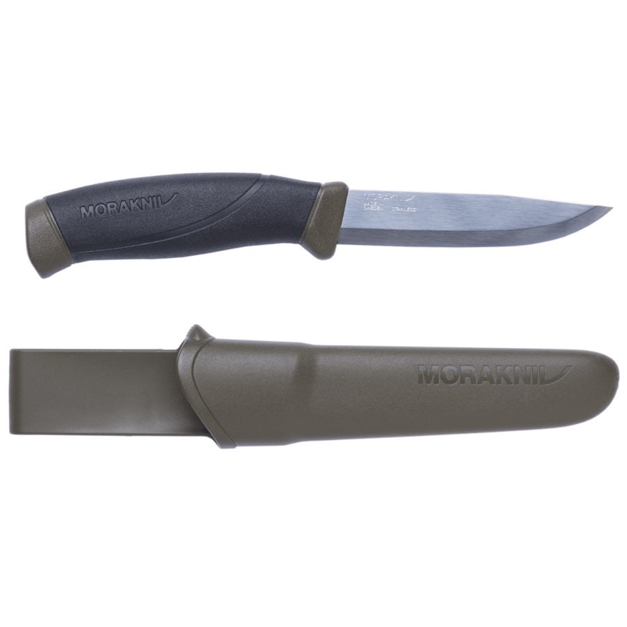 MoraKniv Companion Knife - Stainless Steel Outdoor Survival Knife for Camping, Hiking & Bushcraft | Compact Fixed Blade with Sheath | Perfect for Hunting, Fishing & Wilderness Adventures