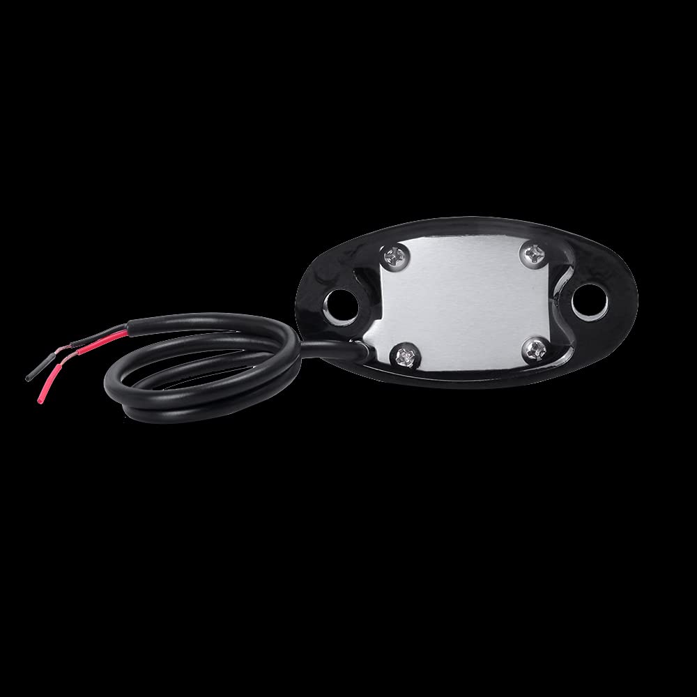 6 Pods LED Rock Lights Red - Waterproof Underglow LED Neon Kit for Car, Truck, ATV, SUV & Boat - Underbody Glow Accent Lighting for Off-Roading, Night Driving & Vehicle Customization