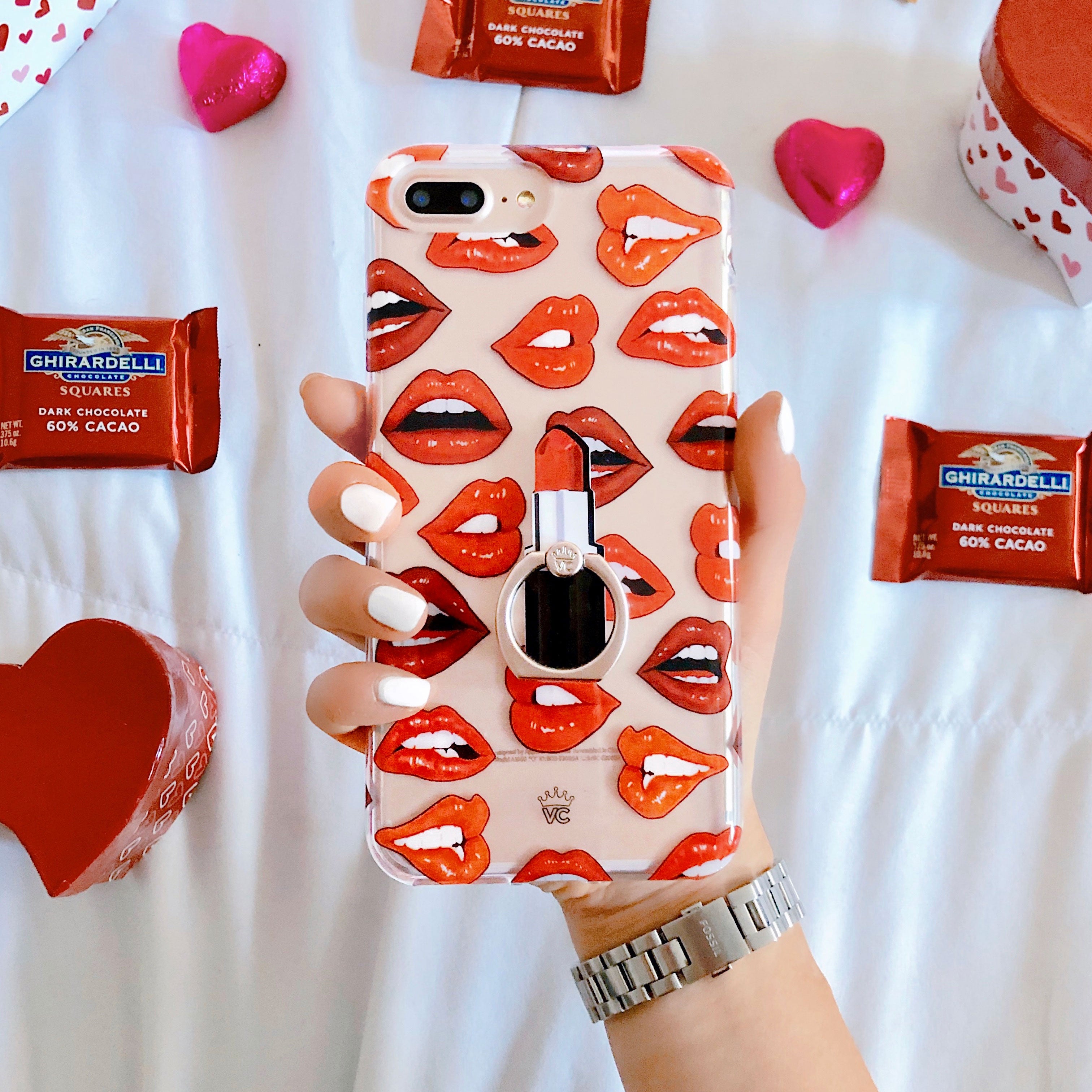 Stylish Red Lips Design Shockproof iPhone Case - Trendy & Durable Phone Cover for iPhone 11/12/13/14/15 Pro Max - Perfect for Fashion Lovers & Daily Protection