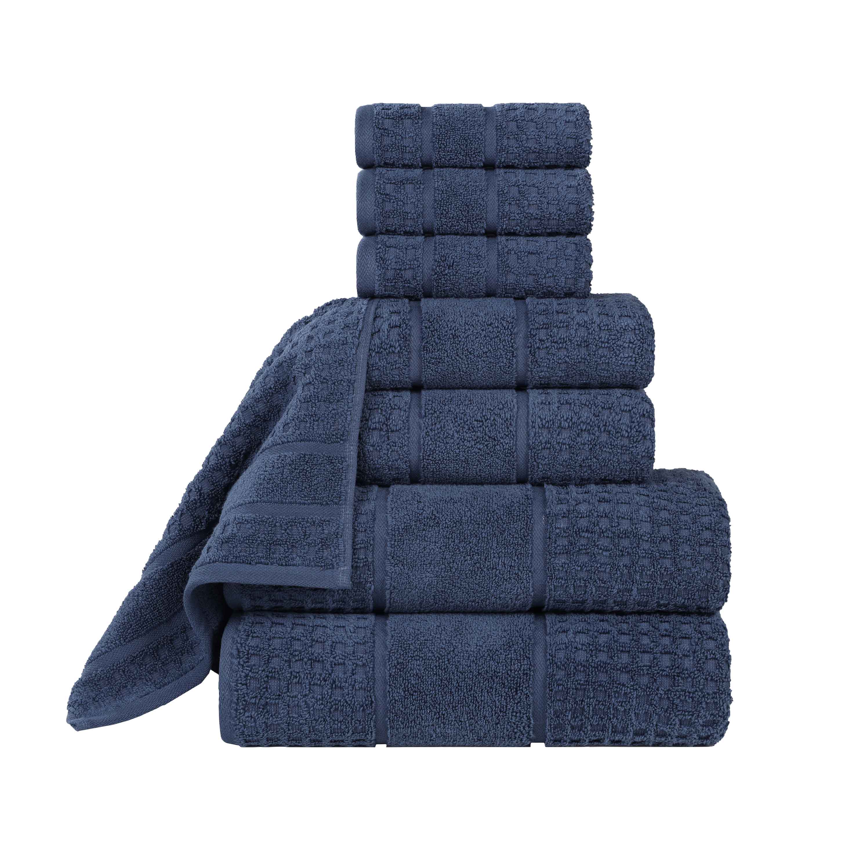 Premium 8-Piece Zero Twist Cotton Waffle Towel Set - Ultra Soft & Highly Absorbent Honeycomb Weave Bath Towels for Spa, Gym & Luxury Home Use