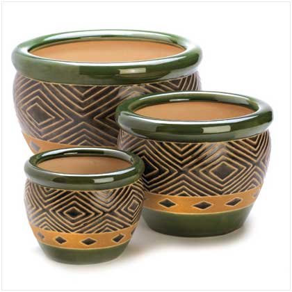 Jade Planters Trio - Set of 3 Modern Succulent Pots for Home Decor | Perfect for Indoor Plants, Office Desk, and Gift Giving