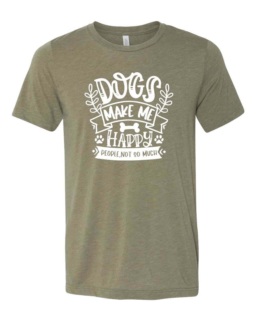Funny Dog Lover T-Shirt - 'Dogs Make Me Happy, People Not So Much' Graphic Tee for Pet Owners | Perfect Gift for Dog Moms & Dog Lovers | Casual Wear for Dog Parks, Pet Playdates & Everyday Outfits