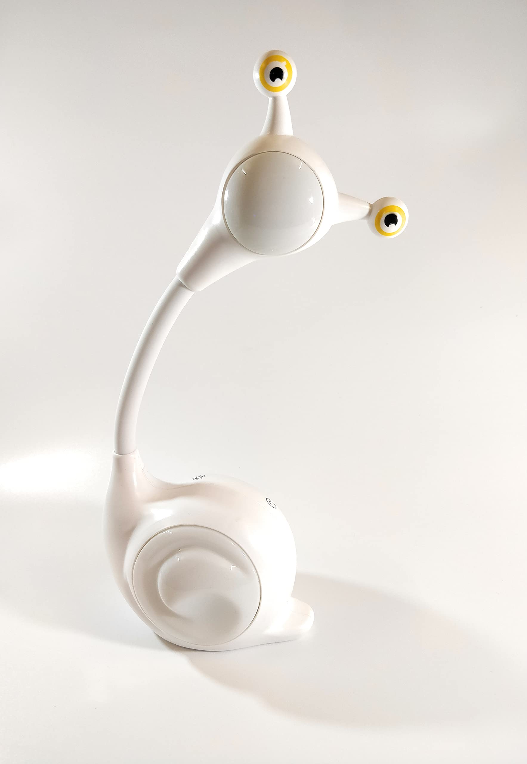 Fantasee Snail LED Desk Lamp - USB Rechargeable Touch Dimmable Night Light for Kids, Nursery, Bedroom, Dorm - Perfect for Reading, Study & Birthday Gifts (White Snail)