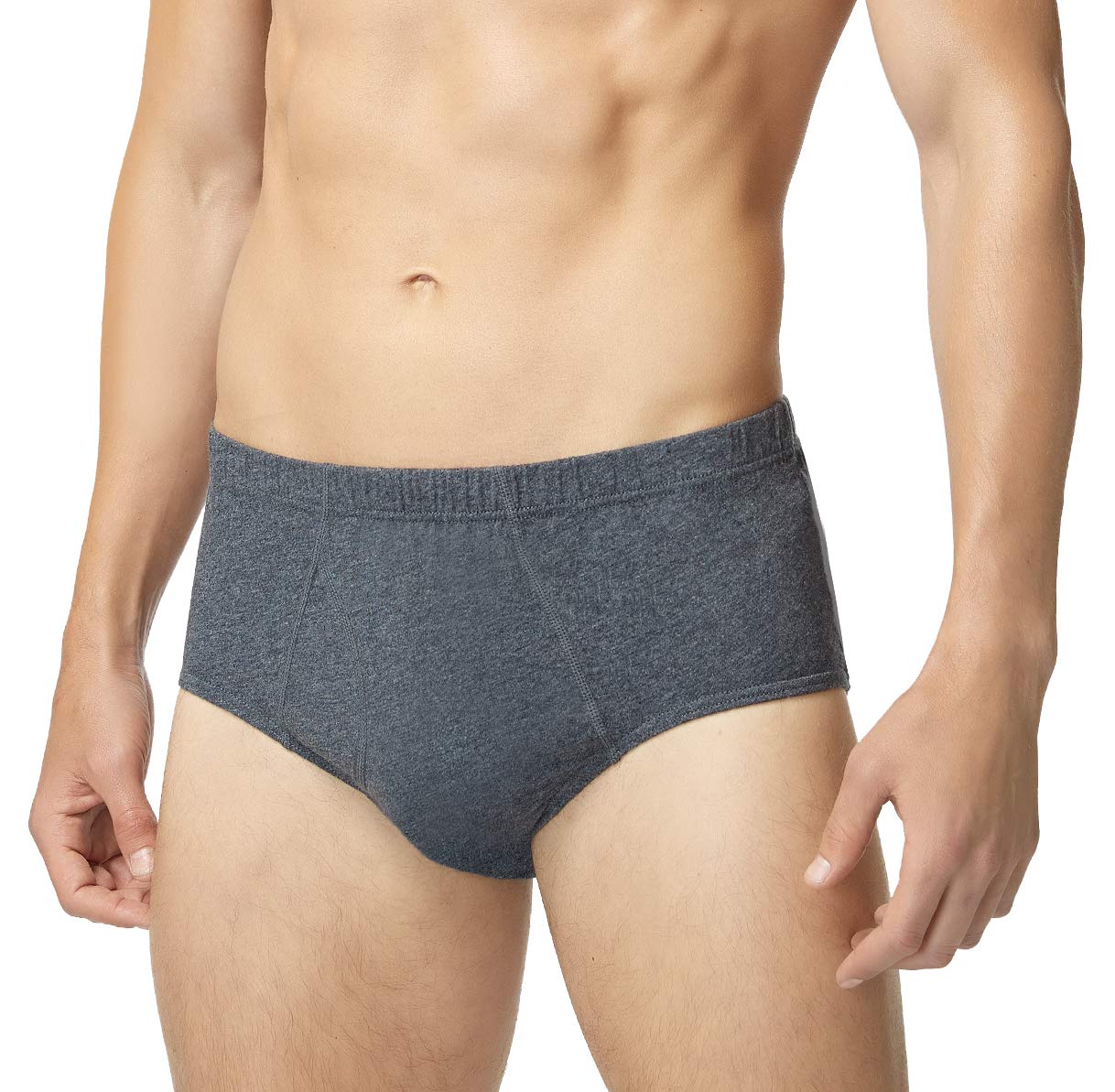 **Men's Cotton Briefs - Soft Comfortable Basic Underwear Without Fly (Pack of 3) - Perfect for Everyday Wear, Workout & Travel**