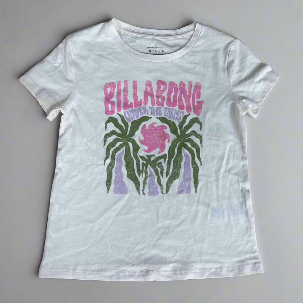 Billabong Girls' Under The Palms Graphic T-Shirt - Soft Cotton Tee for Casual Wear & Beach Outfits | Perfect for Summer Vacations & Surf Trips