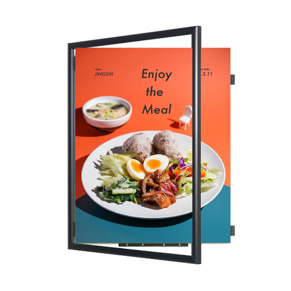 11x14 Poster Frame - Classic Metal SwingFrame with 1 Inch Wide Profile | Quick Change Swing Open Design | Perfect for Home Decor, Office Displays & Art Gallery Exhibitions
