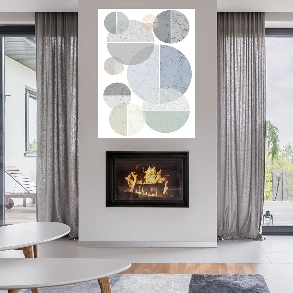 Faceted Desert 2 Abstract Canvas Wall Art - 42x56 Inch Modern Painting for Living Room, Bedroom, Office & More - Ready to Hang Home Decor - Perfect for Contemporary Spaces & Gift Giving