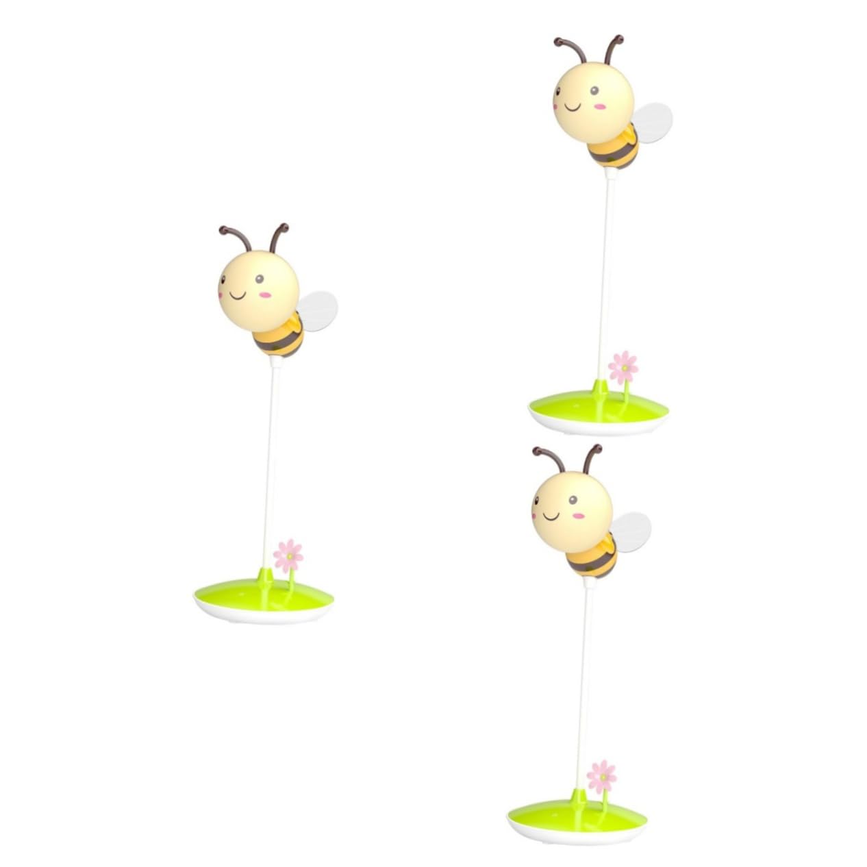 Artibetter 3-Pack LED Bee Night Light with Timer & Touch Control - Soft Glow Night Lamp for Kids, Nursery, Bedroom, Living Room | Perfect for Bedtime, Feeding, Nighttime Safety & Decor