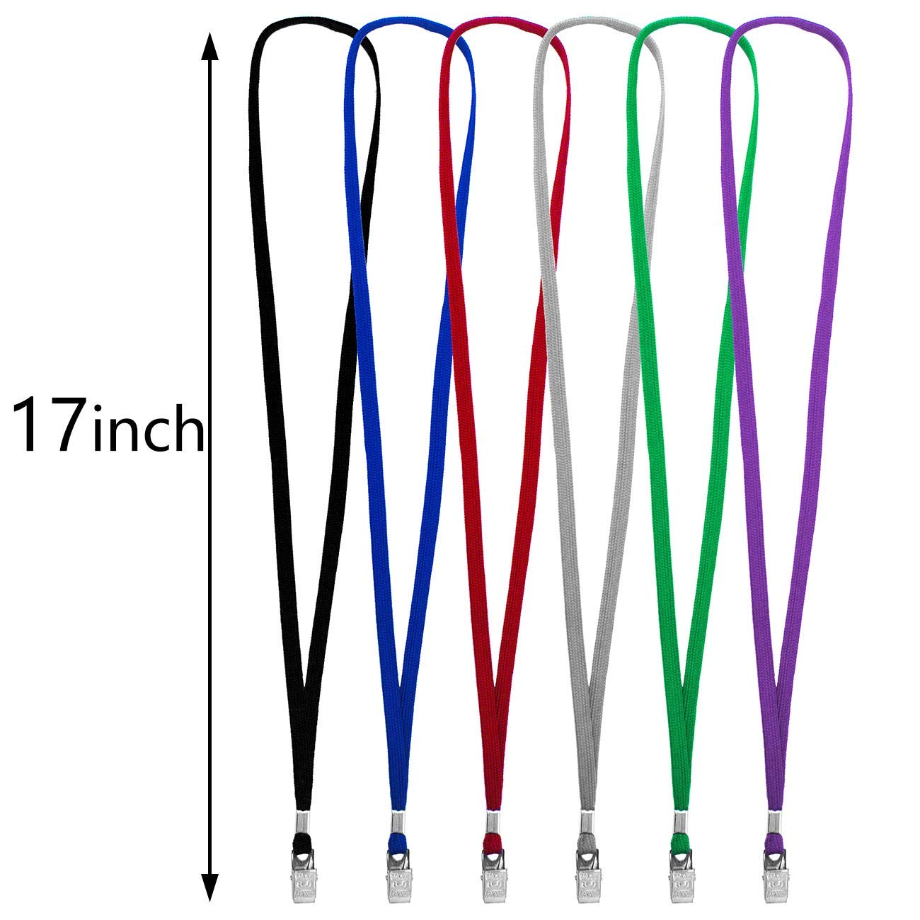 Beebel 100 Pack Green Lanyards with Badge Clip for ID Cards & Events