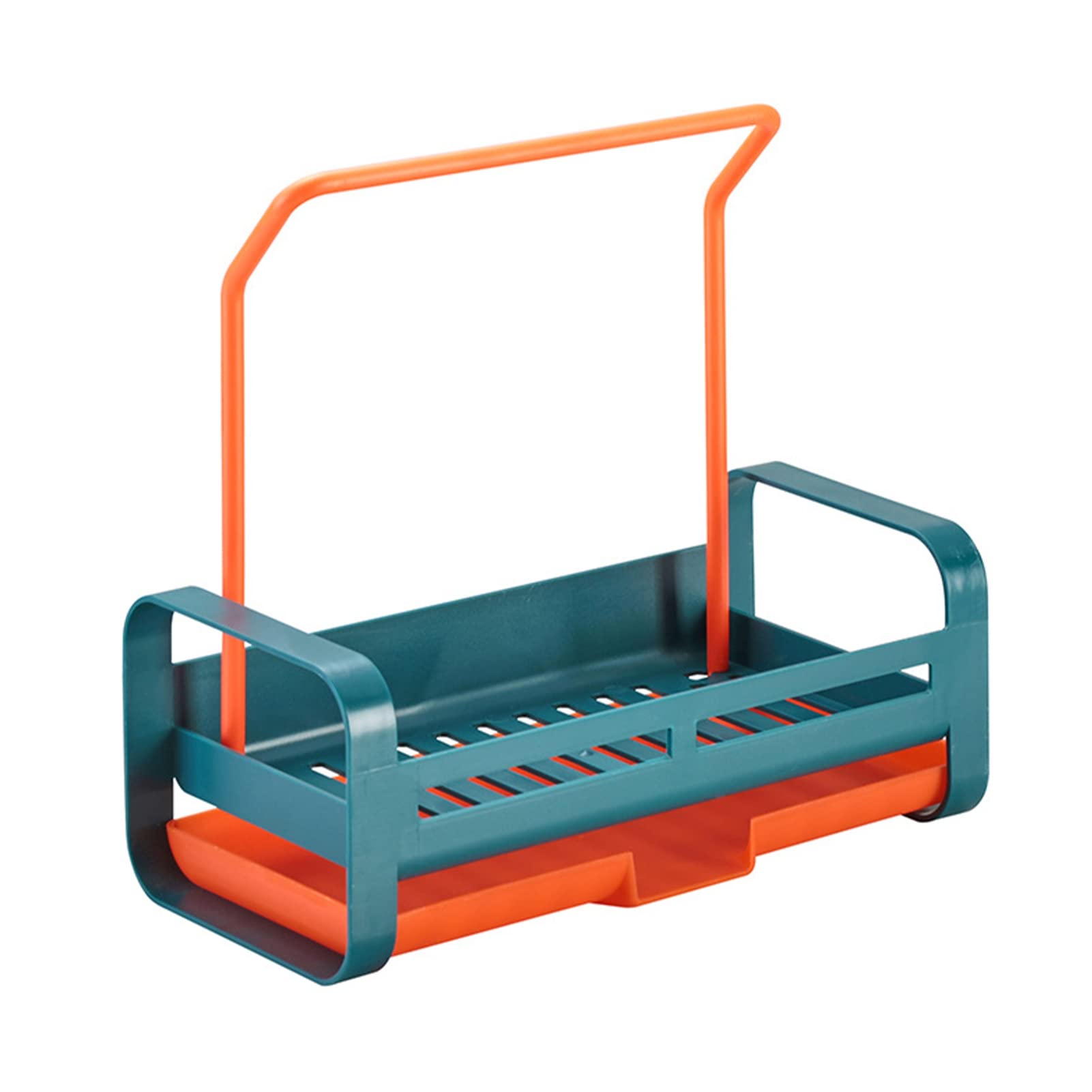 Kasituny Kitchen Storage Organizer - Self Draining Dish Rack with Strong Bearing Capacity, Wall Mounted Sink Sponge Holder & Water Storage Tank, Multifunctional Kitchen Accessories for Home Organization - Perfect for Small Kitchens, Apartments & RV Living
