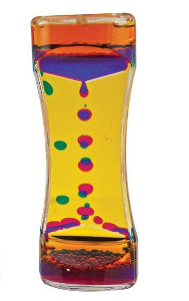 Colorful Liquid Timer - Neon Yellow & Dual Color Sand Hourglass for Kids, Classroom, Games & Stress Relief - Fun Visual Timer for Time Management & Focus