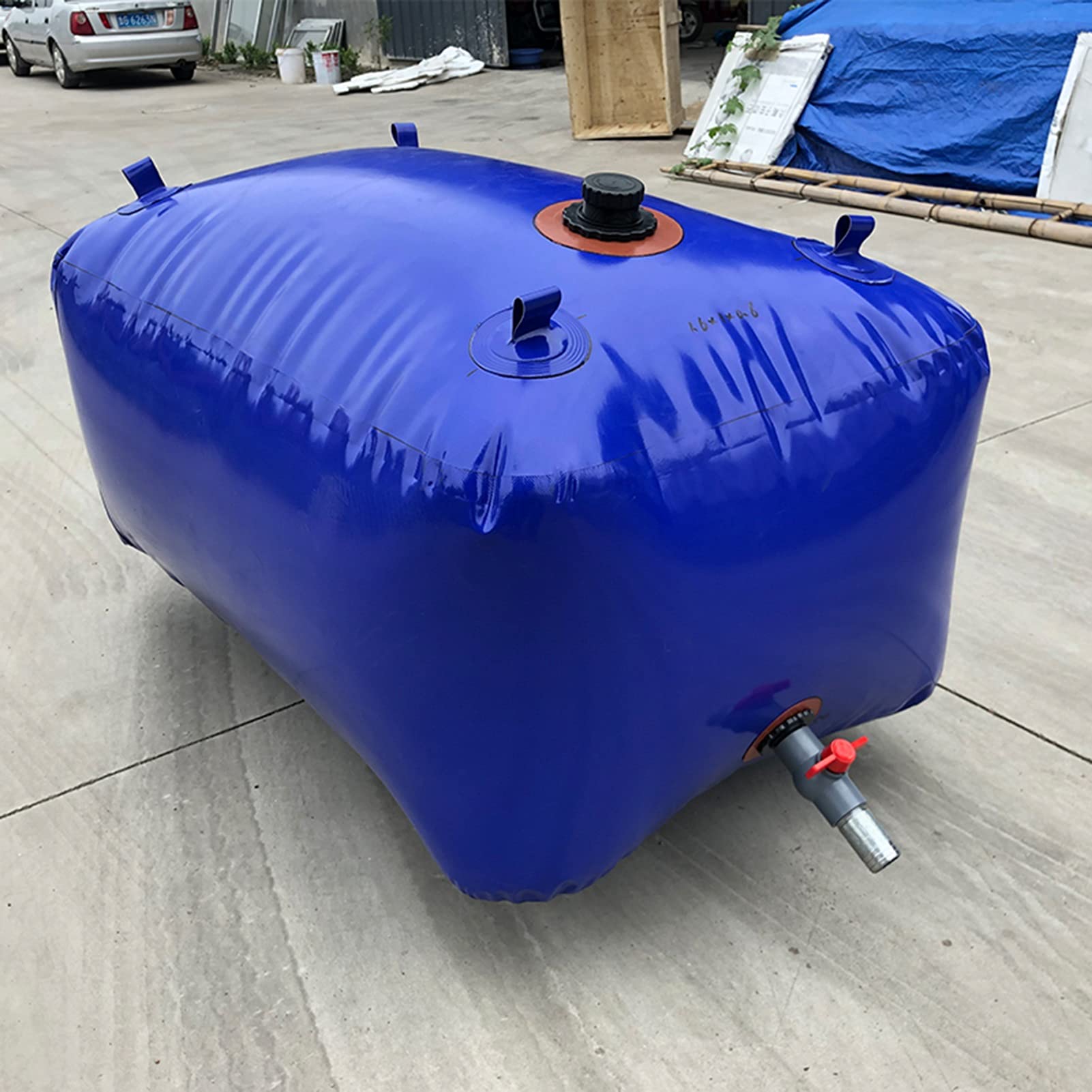 Foldable PVC Coated Water Storage Bag - Portable Collapsible Container for Garden, Camping & Oil Transport - Easy to Clean & Durable Outdoor Water Tank