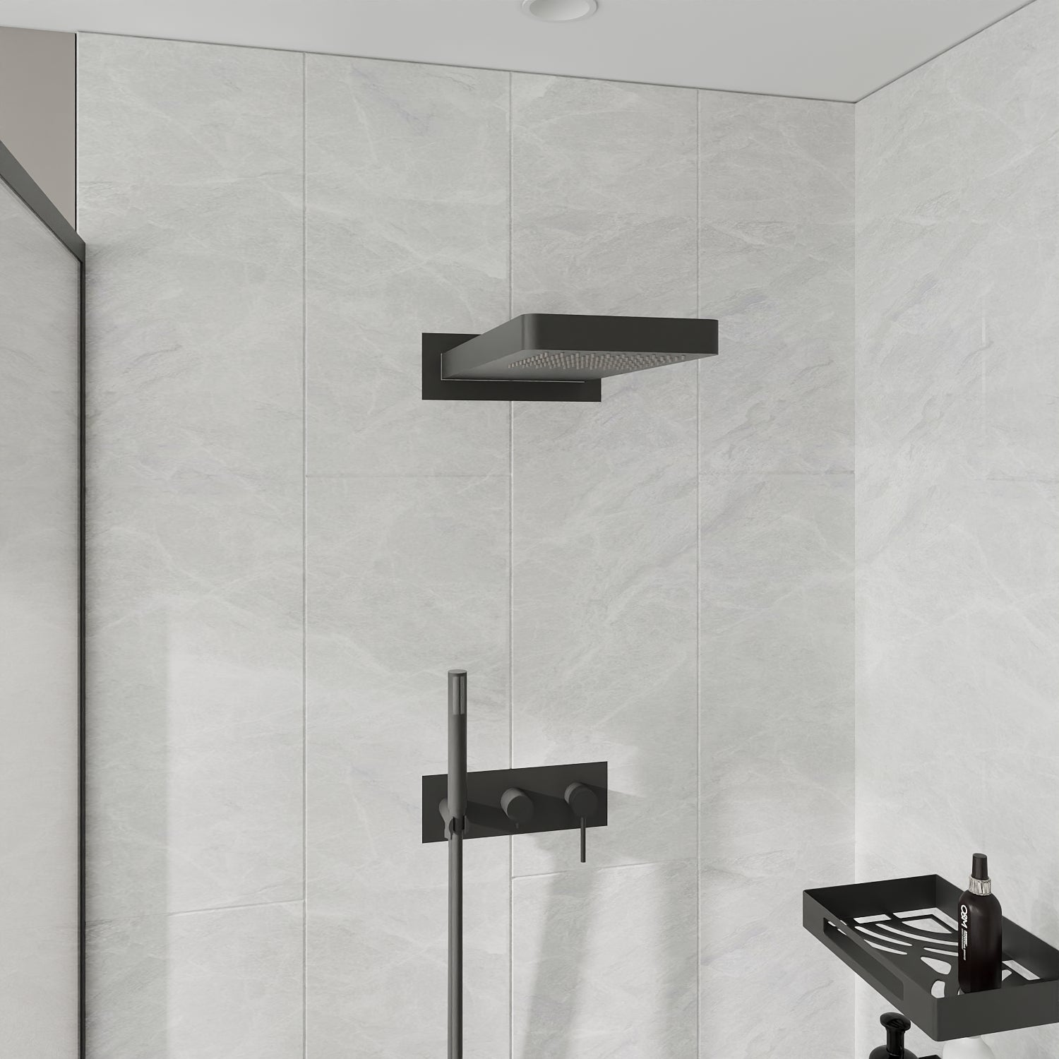 DAX 9003 Stainless Steel Thermostatic Shower Mixer - 3 Function Hand Shower, Rain Shower & Body Spray - Perfect for Modern Bathrooms & Spa-Like Experience